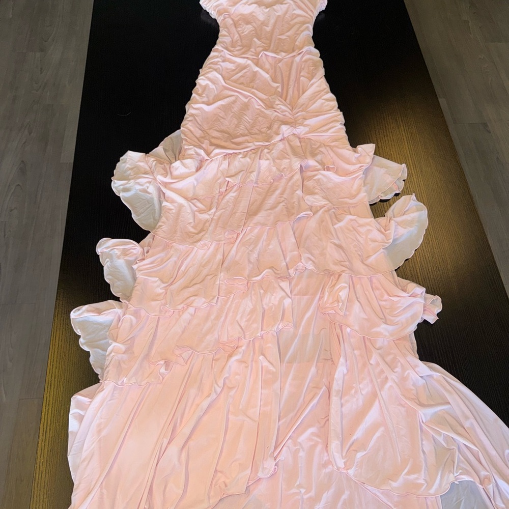 Oh Polly Strapless Pink Dress